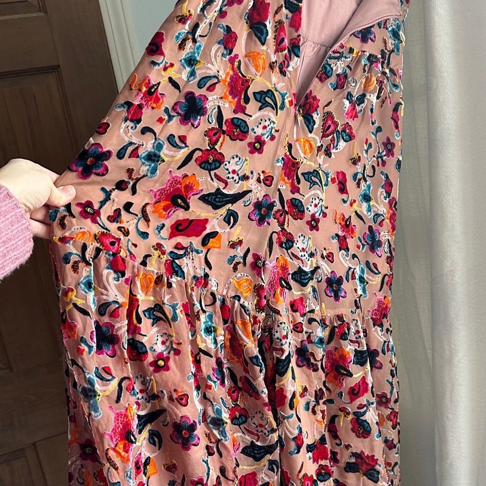 Hutch Mauve Floral V-Neck Maxi Jumpsuit